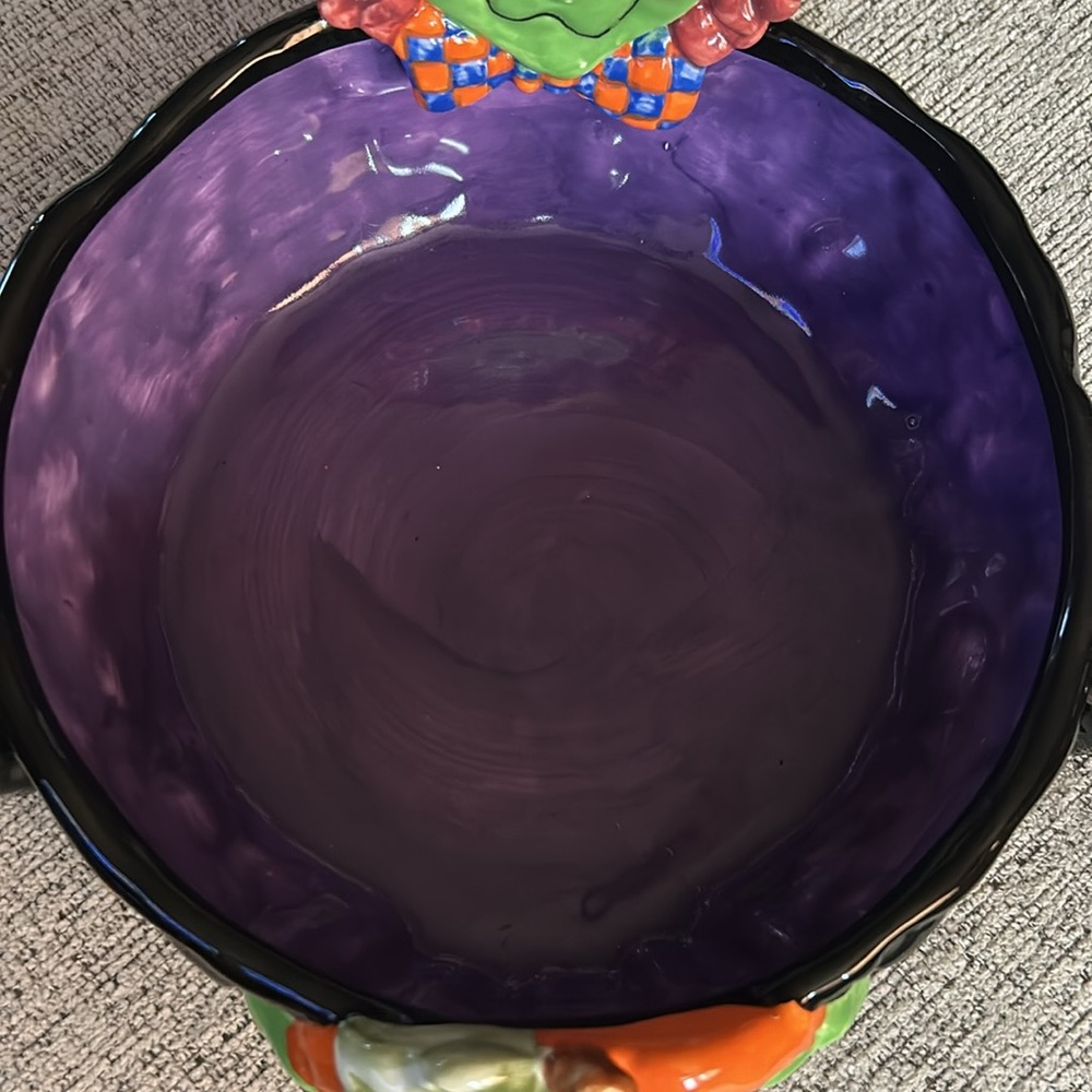 Halloween Witch and Pumpkin Bowl - Picture 5 of 8